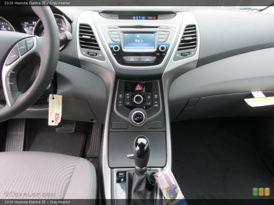 Gray Interior Controls for the 2016 Hyundai Elantra SE #102363845