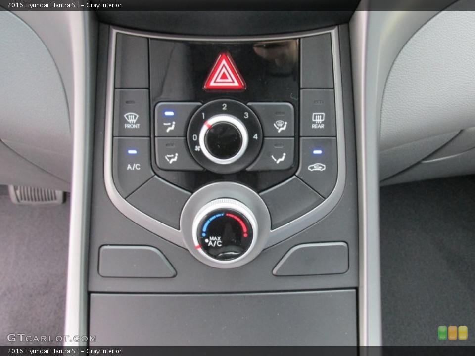 Gray Interior Controls for the 2016 Hyundai Elantra SE #102363896