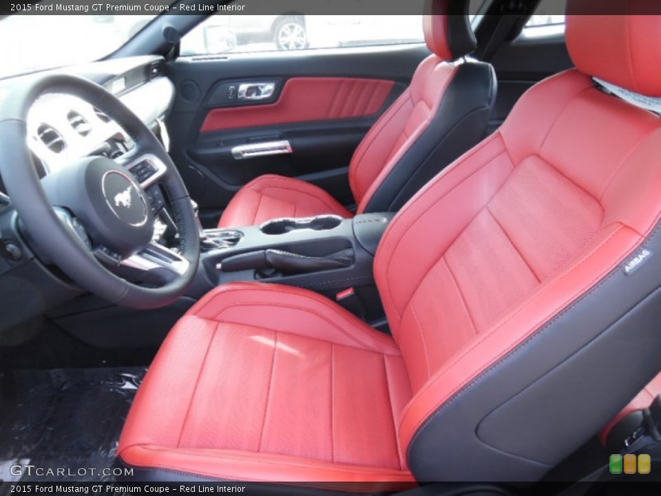 Red Line Interior Front Seat for the 2015 Ford Mustang GT Premium Coupe #102365459