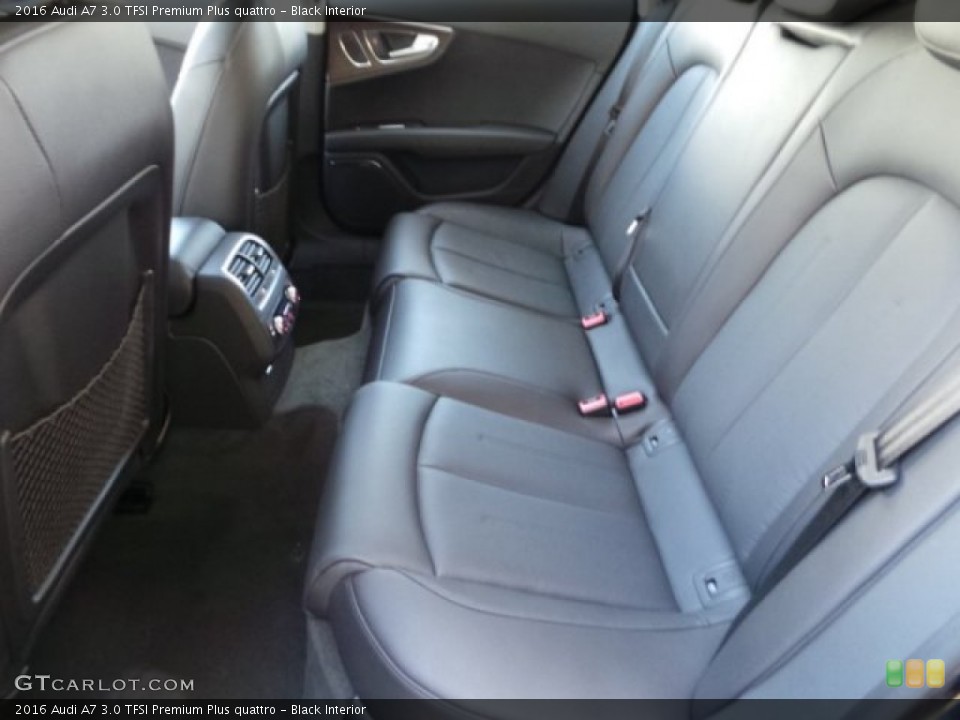 Black Interior Rear Seat for the 2016 Audi A7 3.0 TFSI Premium Plus quattro #102376709