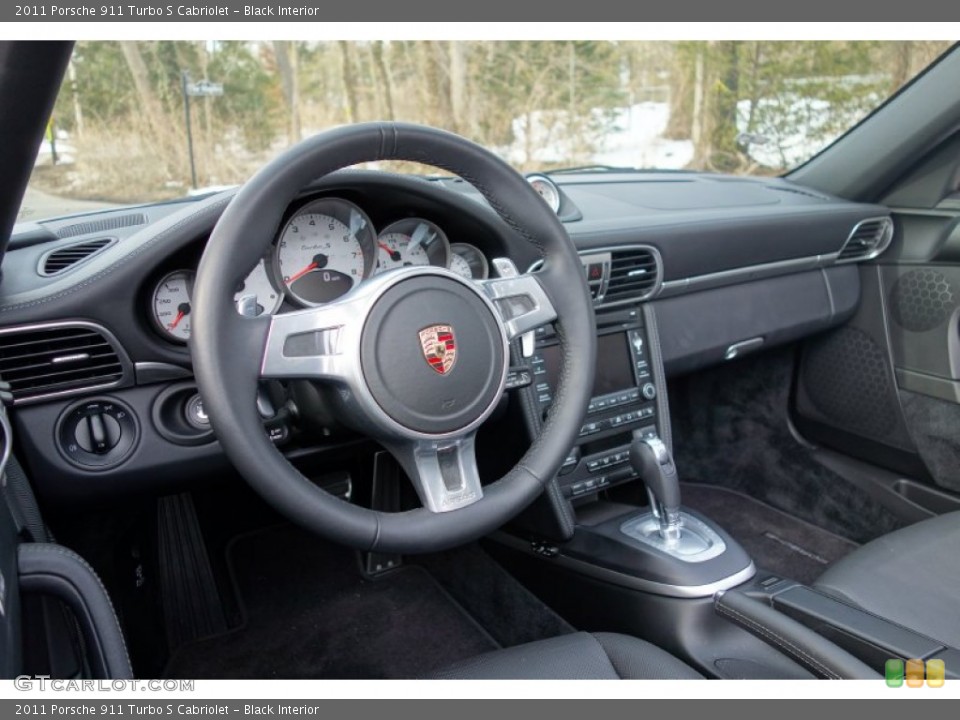 Black Interior Dashboard for the 2011 Porsche 911 Turbo S Cabriolet #102388349