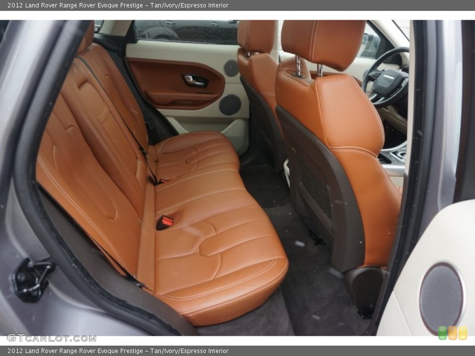 Tan/Ivory/Espresso Interior Rear Seat for the 2012 Land Rover Range Rover Evoque Prestige #102390923