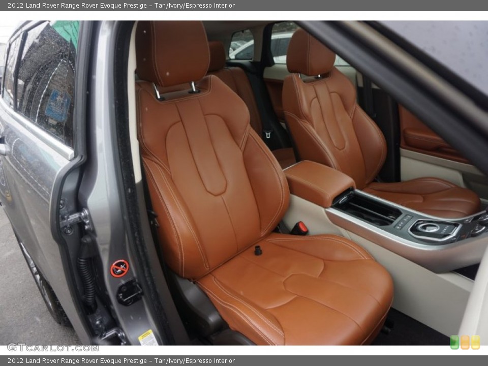 Tan/Ivory/Espresso Interior Front Seat for the 2012 Land Rover Range Rover Evoque Prestige #102390946