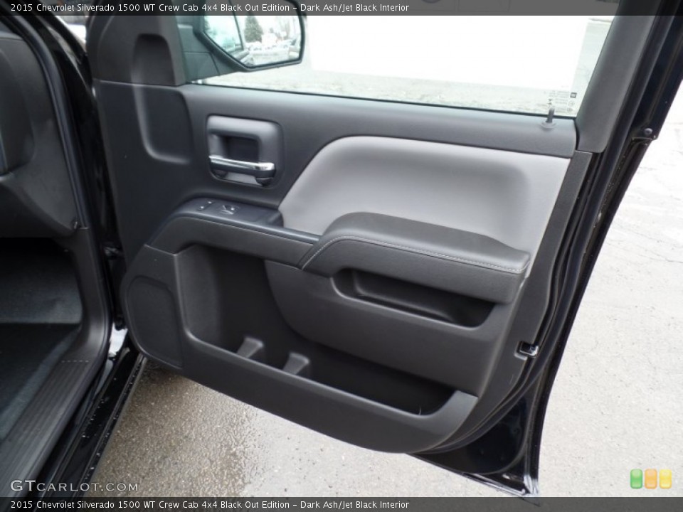 Dark Ash/Jet Black Interior Door Panel for the 2015 Chevrolet Silverado 1500 WT Crew Cab 4x4 Black Out Edition #102391448