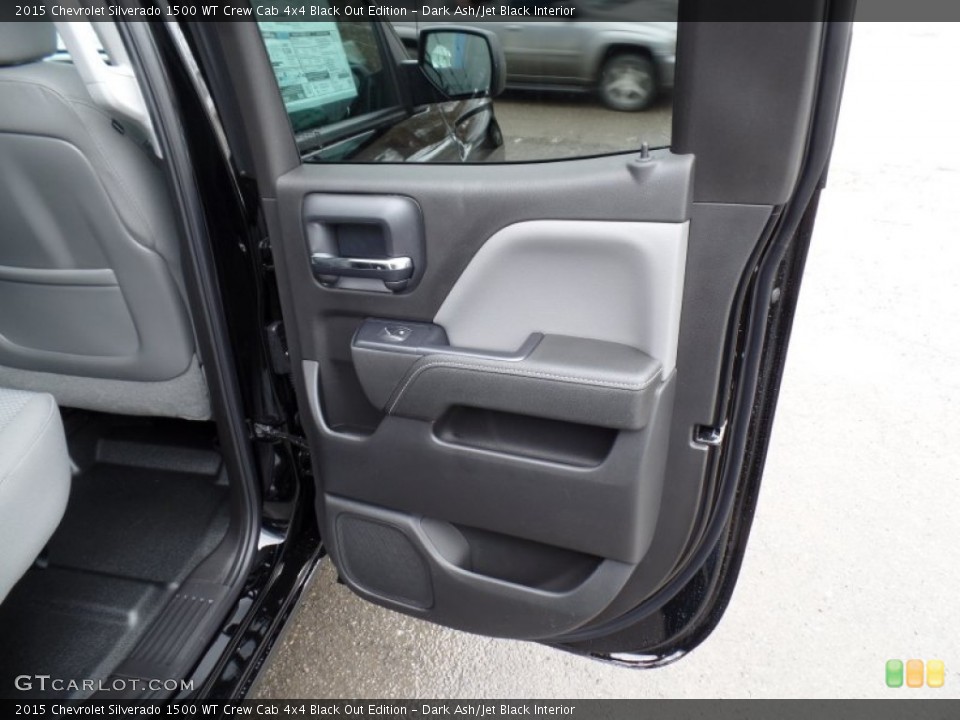 Dark Ash/Jet Black Interior Door Panel for the 2015 Chevrolet Silverado 1500 WT Crew Cab 4x4 Black Out Edition #102391544