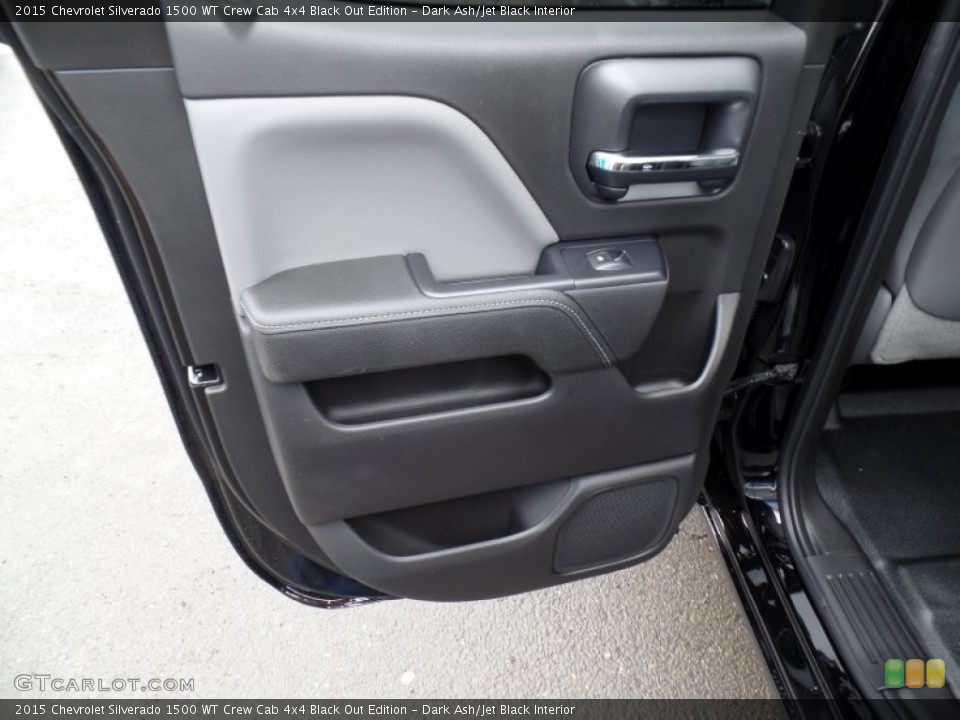 Dark Ash/Jet Black Interior Door Panel for the 2015 Chevrolet Silverado 1500 WT Crew Cab 4x4 Black Out Edition #102391609