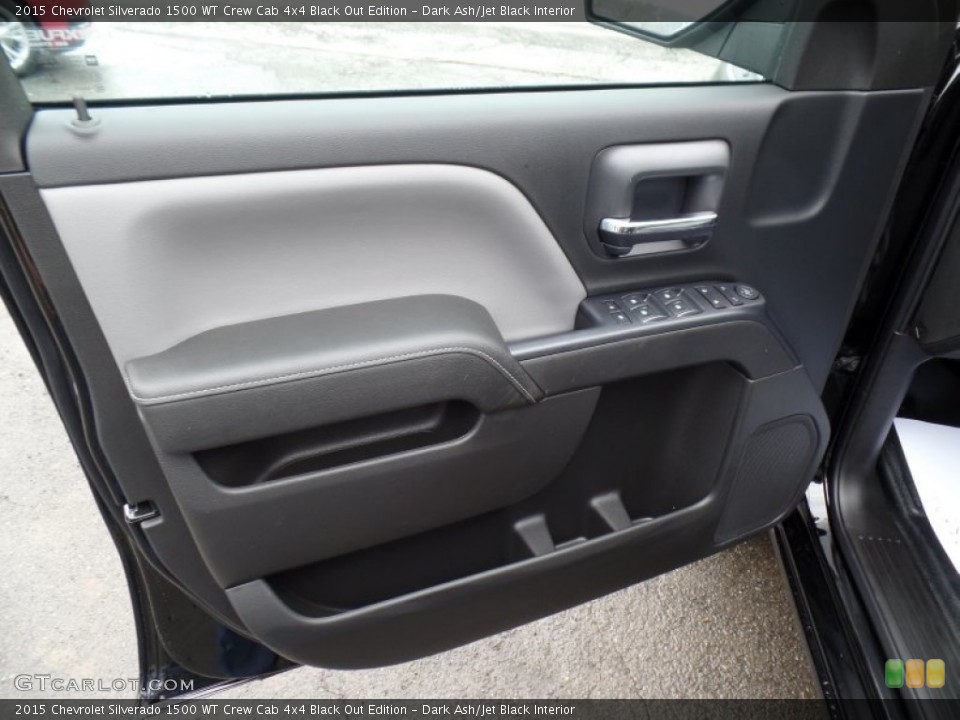 Dark Ash/Jet Black Interior Door Panel for the 2015 Chevrolet Silverado 1500 WT Crew Cab 4x4 Black Out Edition #102391657