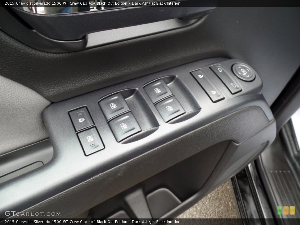 Dark Ash/Jet Black Interior Controls for the 2015 Chevrolet Silverado 1500 WT Crew Cab 4x4 Black Out Edition #102391684