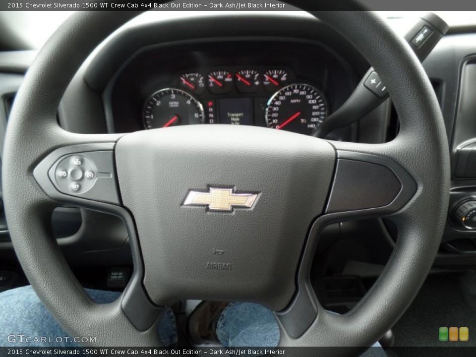 Dark Ash/Jet Black Interior Steering Wheel for the 2015 Chevrolet Silverado 1500 WT Crew Cab 4x4 Black Out Edition #102391826