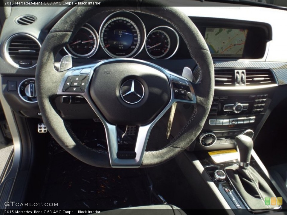 Black Interior Steering Wheel for the 2015 Mercedes-Benz C 63 AMG Coupe #102412405