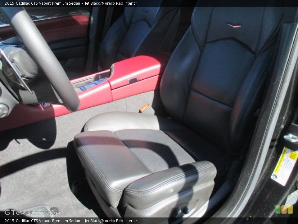 Jet Black/Morello Red Interior Front Seat for the 2015 Cadillac CTS Vsport Premium Sedan #102412666
