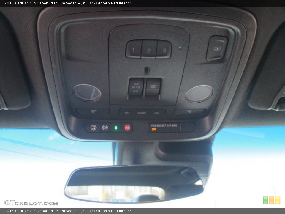 Jet Black/Morello Red Interior Controls for the 2015 Cadillac CTS Vsport Premium Sedan #102412762