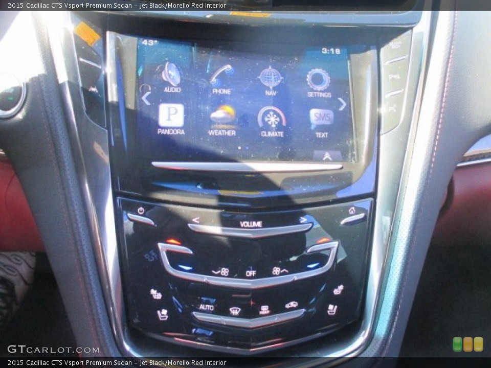Jet Black/Morello Red Interior Controls for the 2015 Cadillac CTS Vsport Premium Sedan #102412795