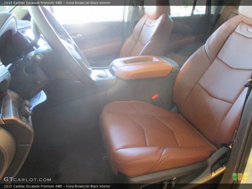 Kona Brown/Jet Black Interior Front Seat for the 2015 Cadillac Escalade Premium 4WD #102413287