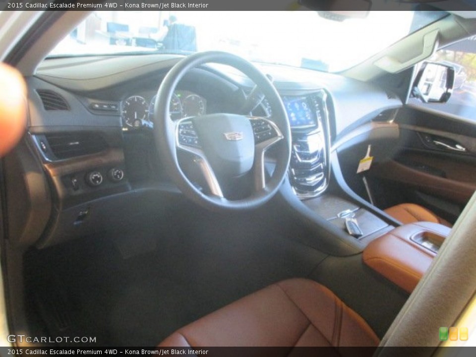 Kona Brown/Jet Black 2015 Cadillac Escalade Interiors