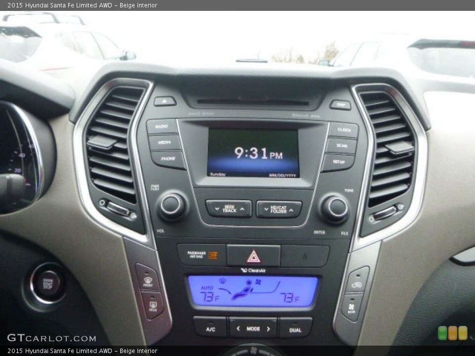 Beige 2015 Hyundai Santa Fe Interiors