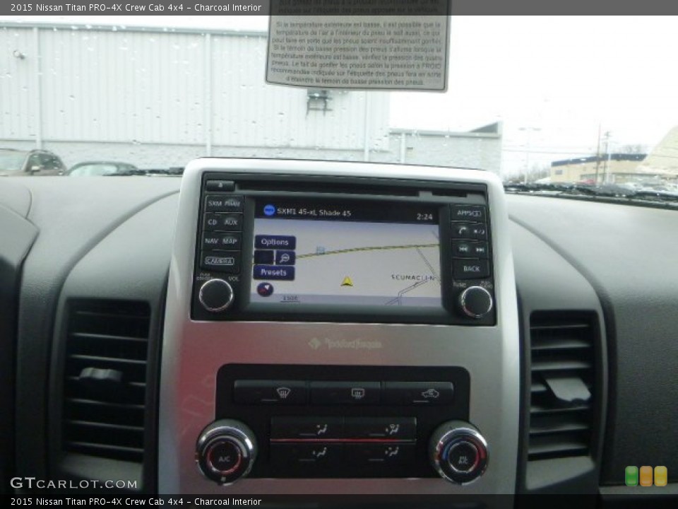 Charcoal Interior Controls for the 2015 Nissan Titan PRO-4X Crew Cab 4x4 #102430051