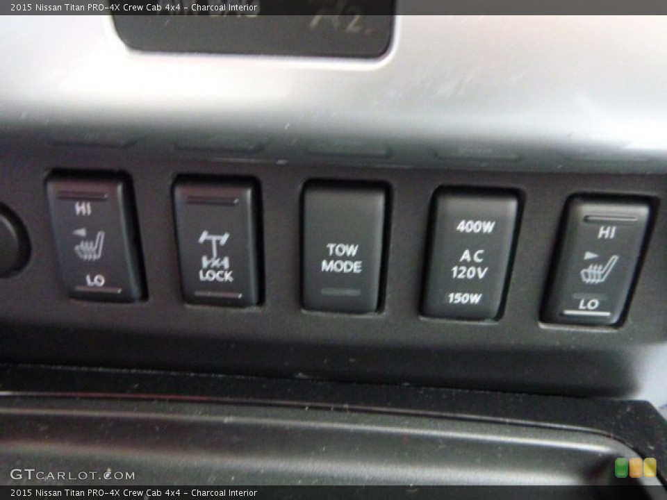 Charcoal Interior Controls for the 2015 Nissan Titan PRO-4X Crew Cab 4x4 #102430054
