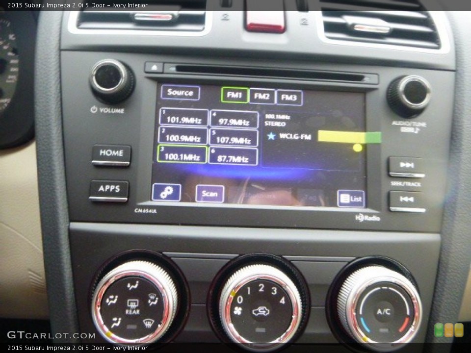 Ivory Interior Controls for the 2015 Subaru Impreza 2.0i 5 Door #102430171