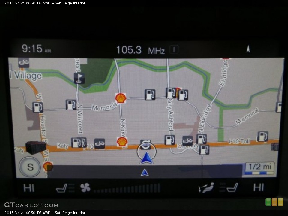 Soft Beige Interior Navigation for the 2015 Volvo XC60 T6 AWD #102430783