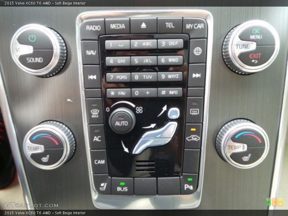 Soft Beige Interior Controls for the 2015 Volvo XC60 T6 AWD #102430818
