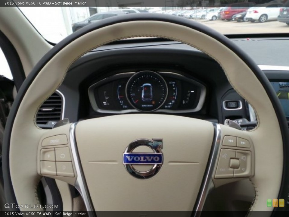 Soft Beige Interior Steering Wheel for the 2015 Volvo XC60 T6 AWD #102430838