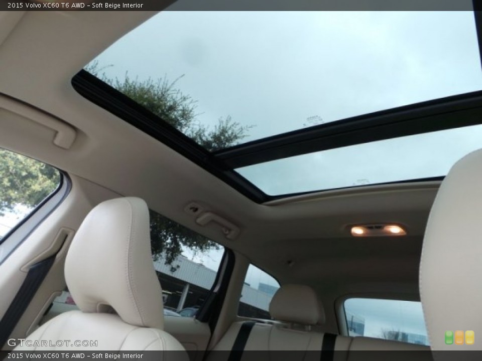 Soft Beige Interior Sunroof for the 2015 Volvo XC60 T6 AWD #102438197