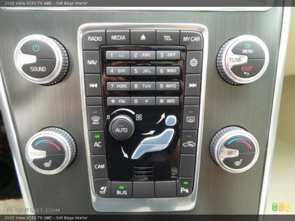 Soft Beige Interior Controls for the 2015 Volvo XC60 T6 AWD #102438224
