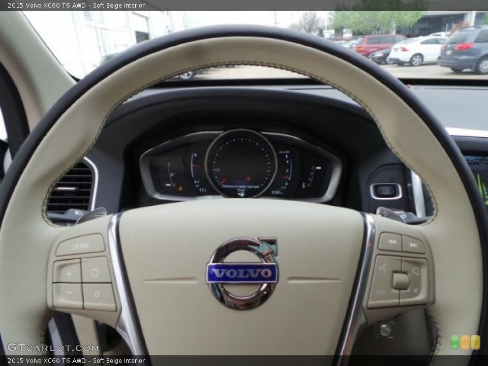 Soft Beige Interior Steering Wheel for the 2015 Volvo XC60 T6 AWD #102438233