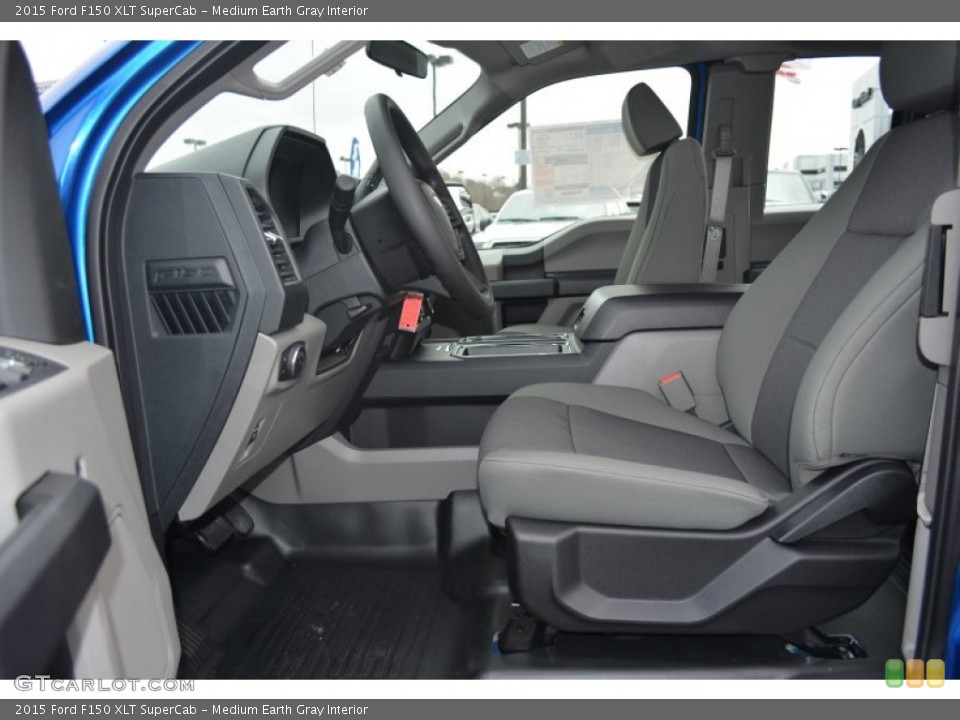 Medium Earth Gray Interior Front Seat for the 2015 Ford F150 XLT SuperCab #102441598