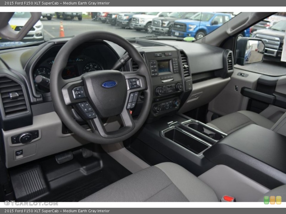 Medium Earth Gray Interior Prime Interior for the 2015 Ford F150 XLT SuperCab #102441622