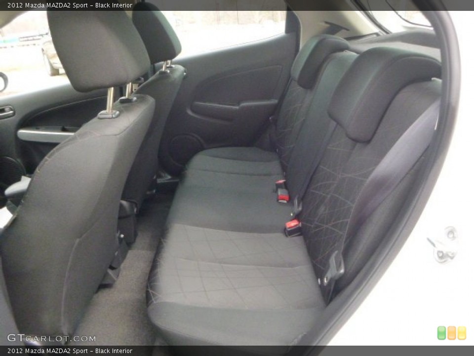 Black Interior Rear Seat for the 2012 Mazda MAZDA2 Sport #102447481