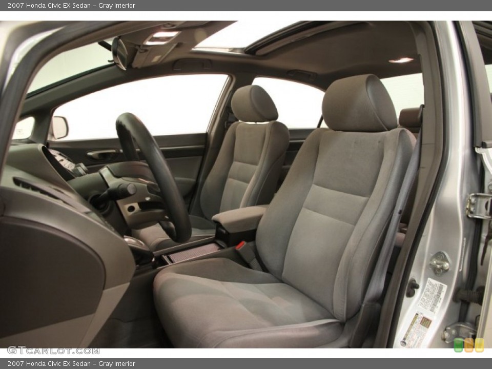 Gray Interior Front Seat for the 2007 Honda Civic EX Sedan #102448389