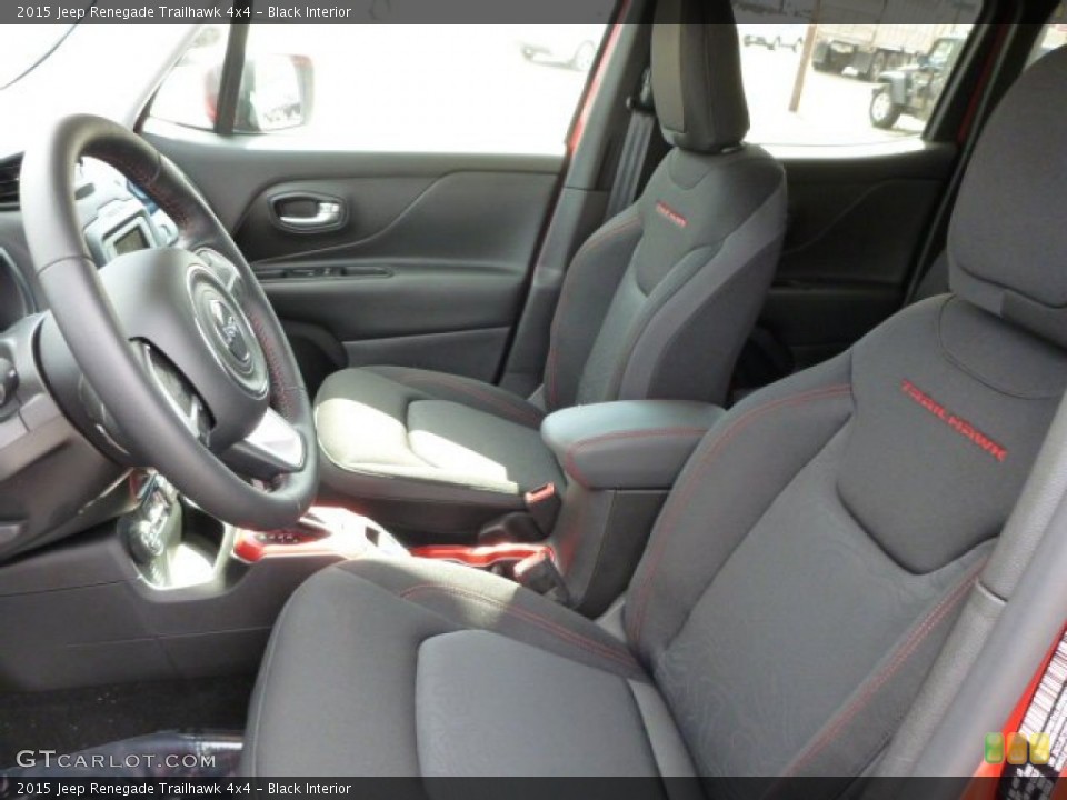 Black Interior Front Seat for the 2015 Jeep Renegade Trailhawk 4x4 #102449626