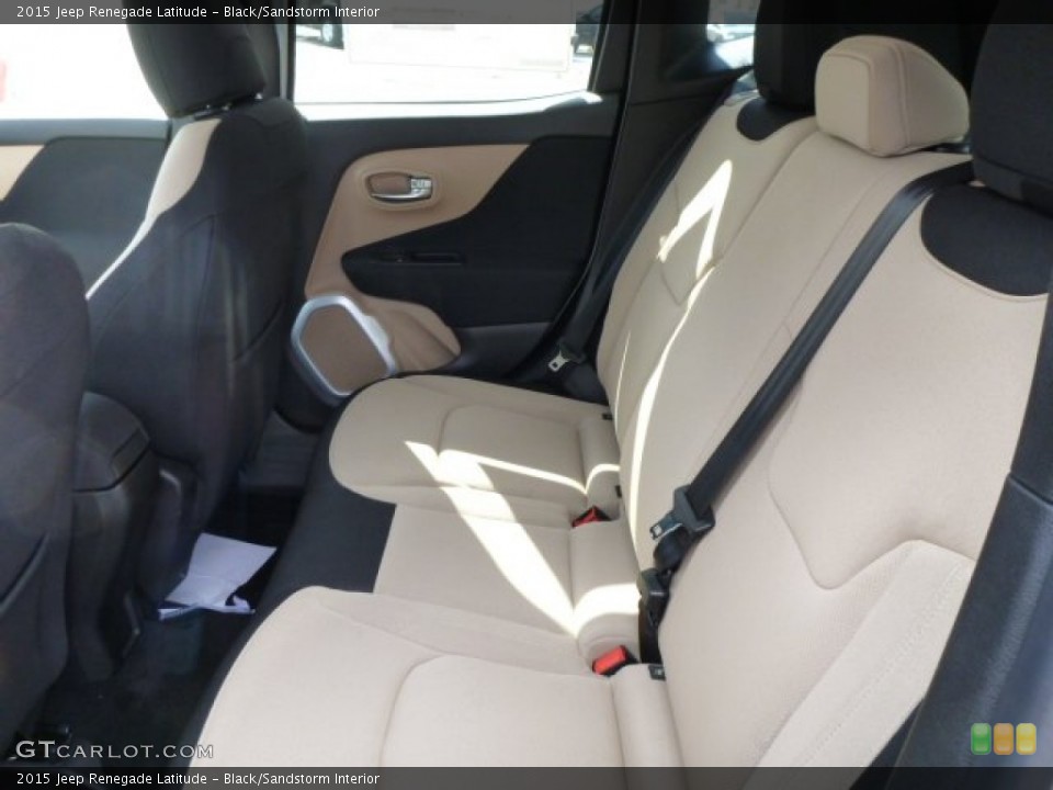 Black/Sandstorm Interior Rear Seat for the 2015 Jeep Renegade Latitude #102450052