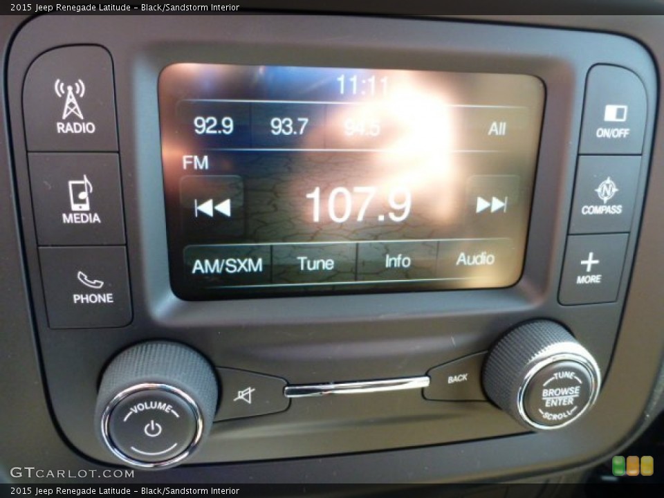 Black/Sandstorm Interior Audio System for the 2015 Jeep Renegade Latitude #102450188