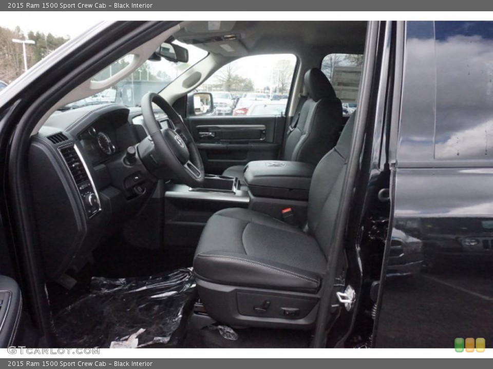 Black Interior Front Seat for the 2015 Ram 1500 Sport Crew Cab #102450778