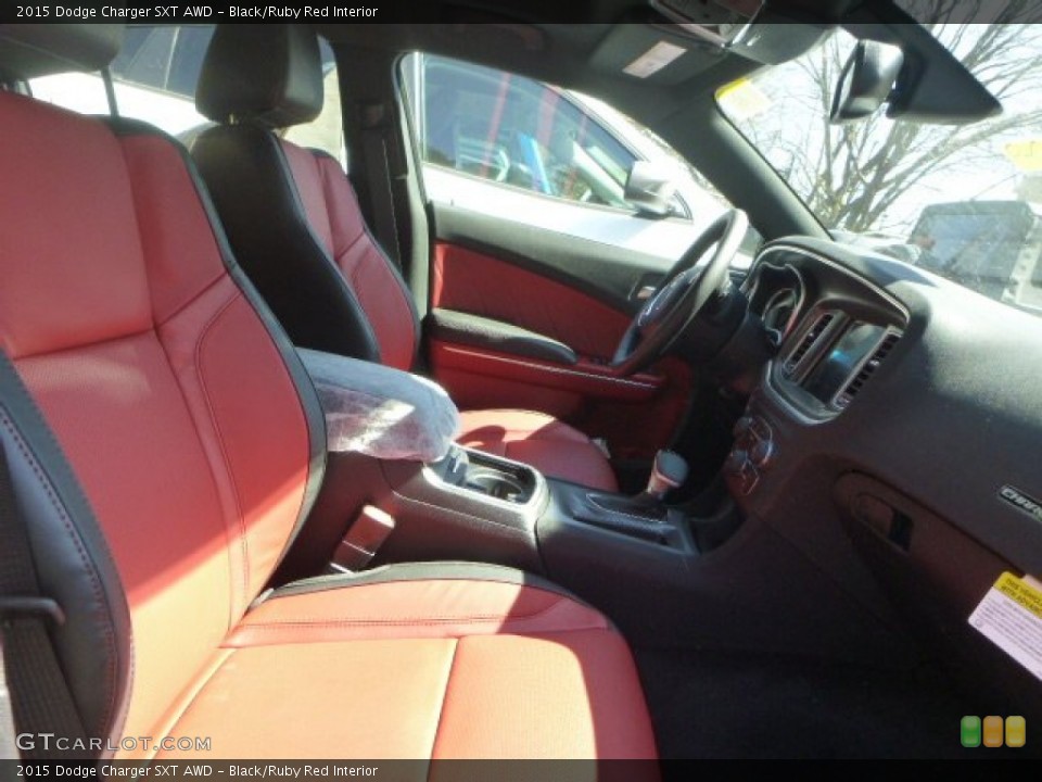 Black/Ruby Red 2015 Dodge Charger Interiors