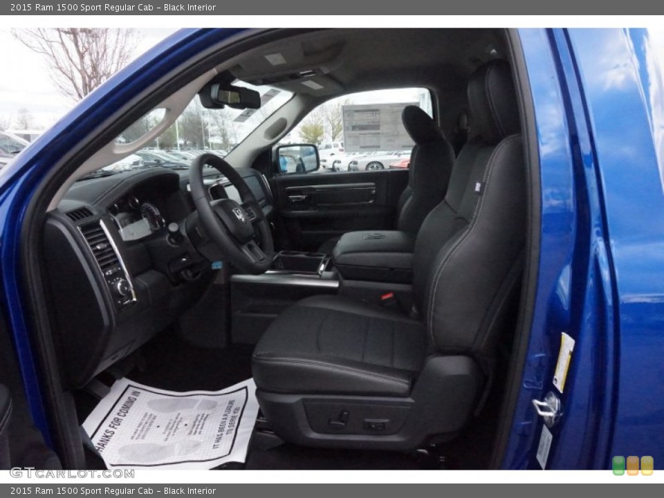 Black Interior Front Seat for the 2015 Ram 1500 Sport Regular Cab #102453551