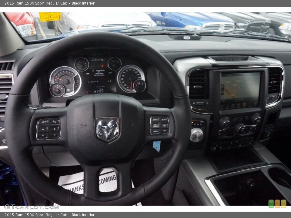 Black Interior Dashboard for the 2015 Ram 1500 Sport Regular Cab #102453581