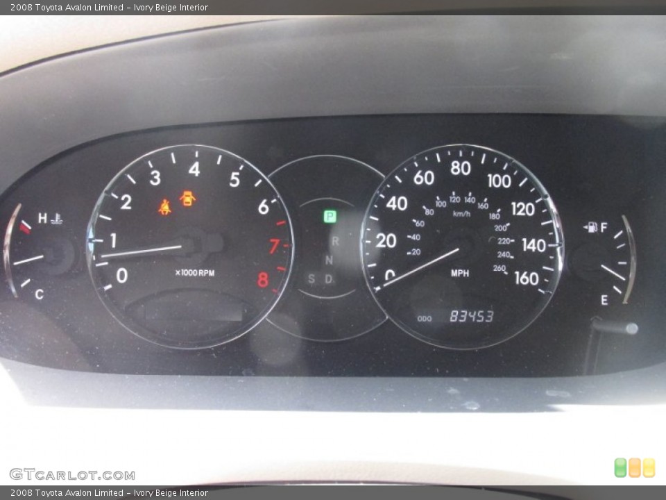 Ivory Beige Interior Gauges for the 2008 Toyota Avalon Limited #102460160