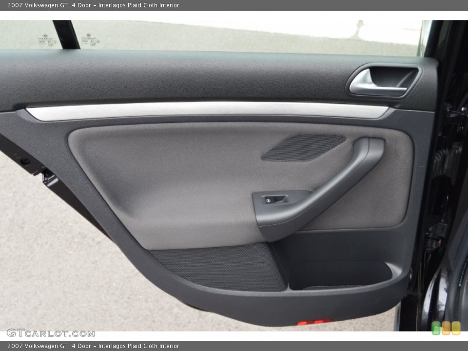 Interlagos Plaid Cloth Interior Door Panel for the 2007 Volkswagen GTI 4 Door #102461063