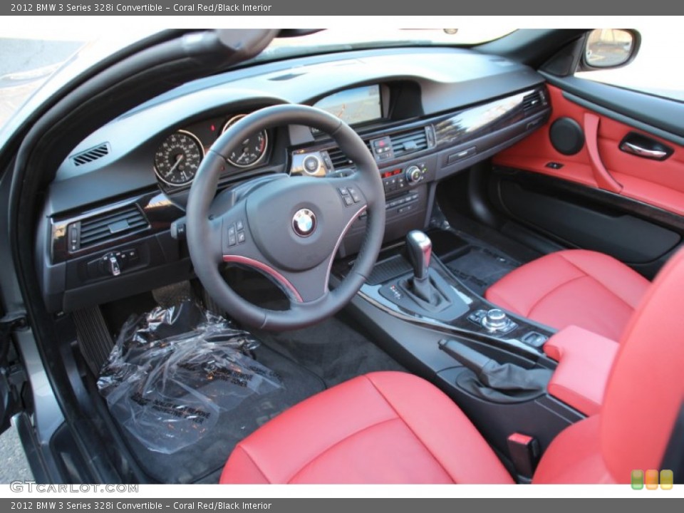 Coral Red/Black Interior Photo for the 2012 BMW 3 Series 328i Convertible #102474048