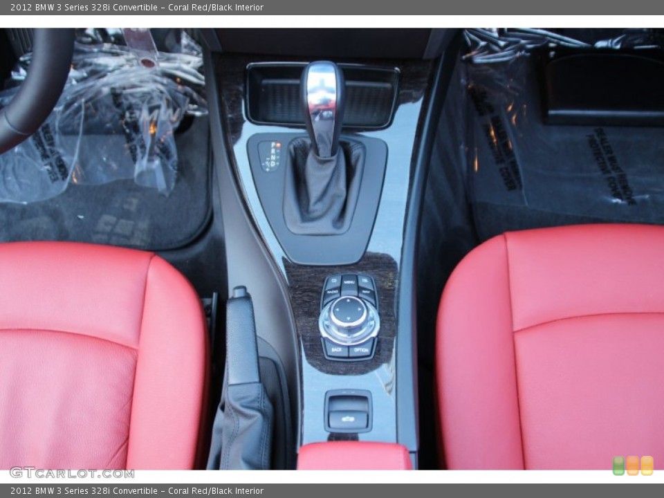 Coral Red/Black Interior Transmission for the 2012 BMW 3 Series 328i Convertible #102474165