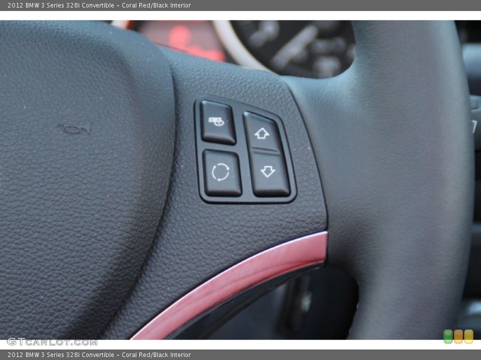Coral Red/Black Interior Controls for the 2012 BMW 3 Series 328i Convertible #102474264