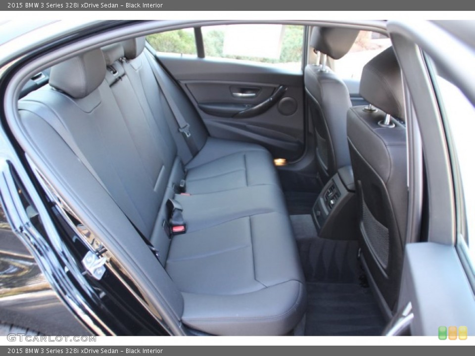 Black Interior Rear Seat for the 2015 BMW 3 Series 328i xDrive Sedan #102477552