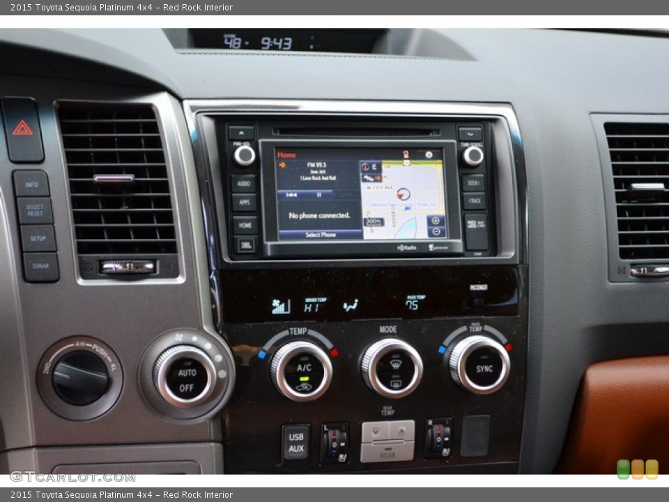Red Rock Interior Controls for the 2015 Toyota Sequoia Platinum 4x4 #102478104
