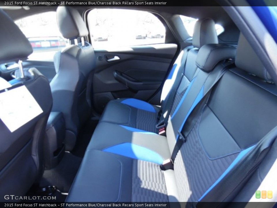 ST Performance Blue/Charcoal Black Recaro Sport Seats Interior Rear Seat for the 2015 Ford Focus ST Hatchback #102479514