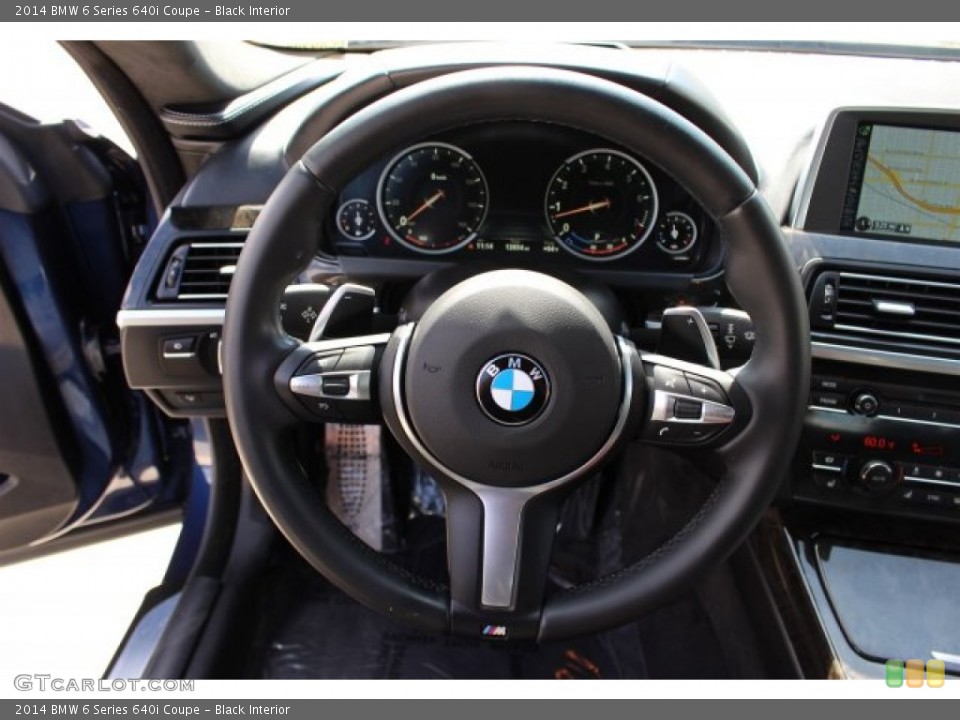 Black Interior Steering Wheel for the 2014 BMW 6 Series 640i Coupe #102479676