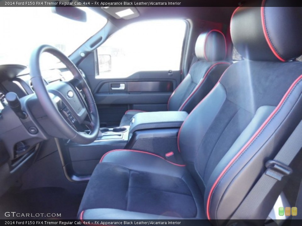 FX Appearance Black Leather/Alcantara Interior Front Seat for the 2014 Ford F150 FX4 Tremor Regular Cab 4x4 #102480468